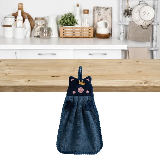 Toallas De Mano Con Trabillas Para Colgar, Suaves Y Fuertes Toallas De Baño Para Niños, Juego De Toallas De Secado De Manos De Terciopelo Coral, Toallas De Baño Con Punta De Los