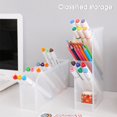 thumbnail image 6 of FaLX Pen Holder Multifunctional 45 Degrees Inclined Plastic Transparent Pencil Makeup Cosmetics Storage Box for Home, 6 of 7