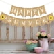 thumbnail image 4 of Guirnalda de letras de verano feliz, banderines de fiesta hawaiana, pancarta de lino con forma de cola de milano, decoración de fiesta, 4 of 6