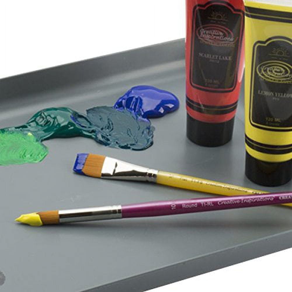 Creative Inspirations Dura-HandleArtist Paint Brushes Long Solid Resin Handle Resists Chips & Cracks - Round [Set of 5]