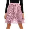 thumbnail image 3 of DHFJKG Womens Tulle Midi Skirts Polka Dot Layered Bow Skirt Dancewear Stage Show Flowy A Line Stylish Skirt, 3 of 9