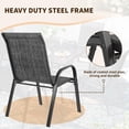 thumbnail image 4 of UDPATIO Patio Chairs Set of 6, Outdoor Dining Chairs High Back with All Weather Breathable Textilene, Metal Frame for Lawn Garden Backyard Deck, Dark Grey, 4 of 11