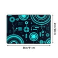 thumbnail image 5 of LNWH Abstract Technology Art Pattern Rugs Doormat, Non-Slip Absorbent Bath Mat, 36"x24", 5 of 8