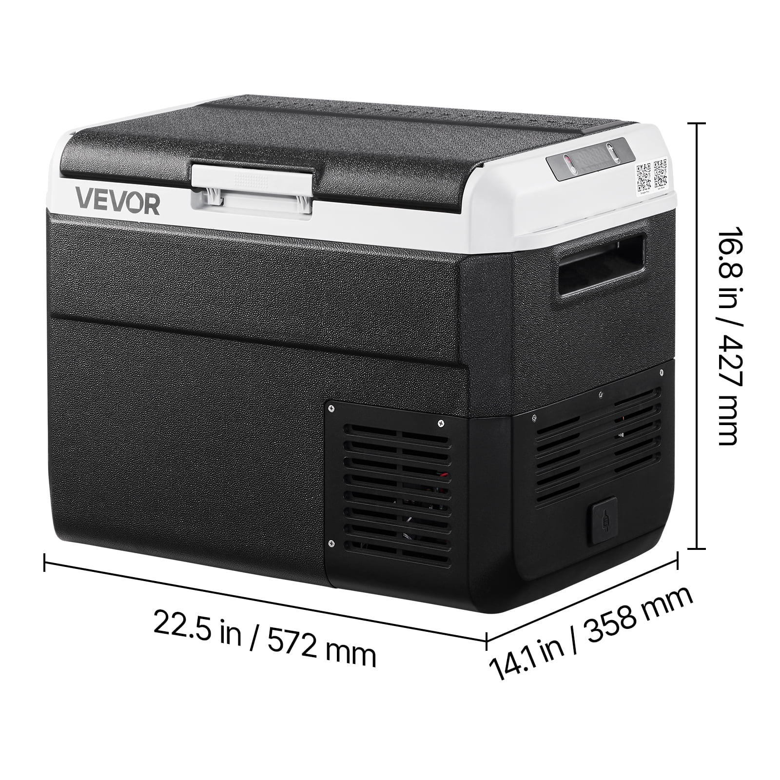 VEVOR 12 Volt Car Refrigerator, 31.7QT/30L Car Fridge, Portable Electric Cooler with -4℉~68℉ Adjustable Temperature, 12/24V DC and 100- 240V AC Compressor Freezer for Outdoor, Camping, Travel, RV