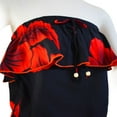 thumbnail image 3 of Favant Hibiscus Strapless Ruffle Short Romper Jumpsuit with Pockets, 3 of 4