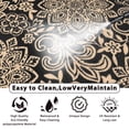 thumbnail image 5 of MJIAexp 6' x 9' Outdoor Rugs for Patio, Curved Geometric UV-Coated Waterproof RV Outdoor Rug, Reversible Plastic Straw Camping Rug Floor Mat for Backyard, Porch, Deck, Picnic, Beach Black-Gold, 5 of 7