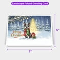 thumbnail image 5 of Merry Christmas Boston Terrier Snowy Winter with Gifts Tree Decorations 7x5in Folded Greeting Card Gentleman Dog Lover Gifts Single Note Card with Envelope - 12020, 5 of 5