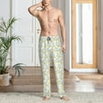 thumbnail image 2 of Naloa Moon And Rabbit Pajama Pants Men, PJ Bottoms, Sleep & Lounge Pants-Medium, 2 of 6
