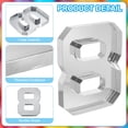 thumbnail image 3 of Uxcell 10" Cardboard Number, Number 8 Paper Box Fillable Tray Container for Mache Chocolate Candy Decorations, Silver, 3 of 6