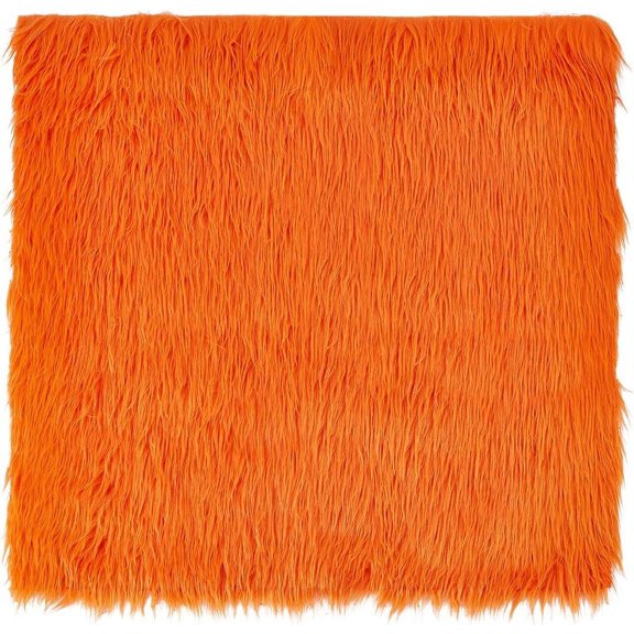 15.75x15.75 Inch Faux Fur Fabric Orange Fur Fabric Fur Ribbon Faux Mohair Fabric Fur Cloth for Cosplay Craft DIY Costumes Decoration