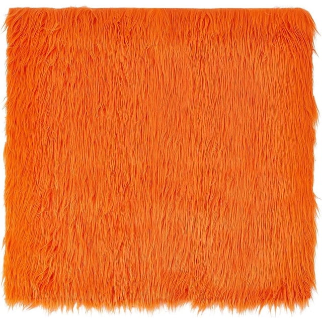 Muestra de tela de mohair naranja de 40 x 40 cm (15,75 x 15,75 pulgadas), patrón liso, 100% poliéster. Ideal para cosplay, manualidades, disfraces y decoración.