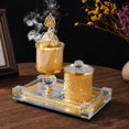 thumbnail image 2 of Arabic Styles Metal Glass Incenses Holder Set Fragrances Diffuser for Home Ceremony Spiritual Space Decoration, 2 of 9