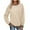 Beige, variant on Uaswgudfs ​Women's Casual Blouses Crew Neck Long Sleeve Sweatshirt with Ribbed Cuffs Hem Soft Smooth Fabric Relaxed Fit Comfort Pullover for Daily Outfits Beige L