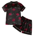 thumbnail image 4 of BOOMNY Toddler Girls 2 Peice Pajamas Sets Graphic Short Sleeve Buttons Sleepwear Tops Shorts Pjs Set for Kids Cozy Loungewear Homewear, 4 of 8
