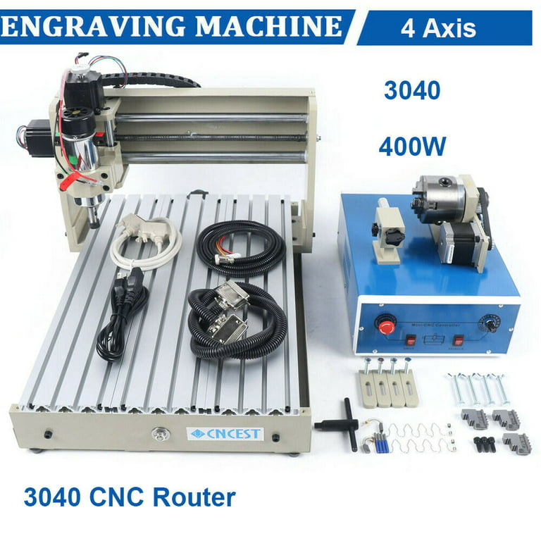 CNC Router Engraving Machine Engraver Machine 3040T 4 Axis USB UC100  connection