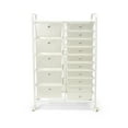 Seville Classics 15Drawer Organizer Cart, White