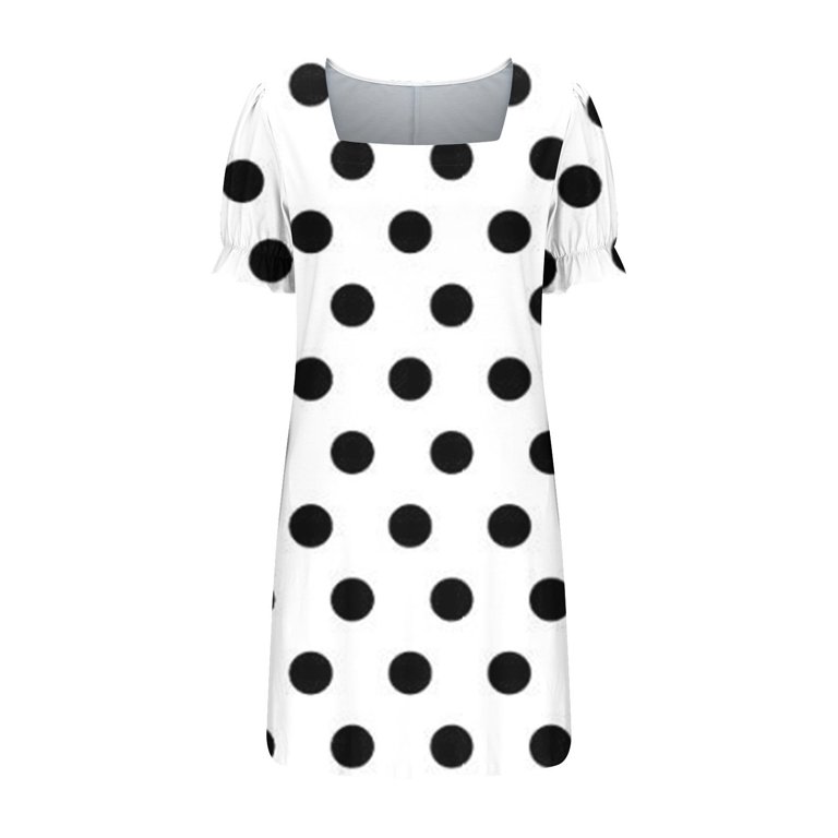 purple bodycon dresses Black and White Polka Dot Knit Dress | Playful Elegance main image 1
