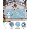 thumbnail image 2 of Garage Door Banner Cover 7 x 16 ft, Christmas Snowman White Gold Snowflake Branch Bird Blue Christmas Garage Door Decorations Holiday Christmas Backdrop Decor for Winter New Year Xmas Party, 2 of 6