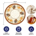 Thanksgiving Tablecloth Turkey, Fall Pumpkin Round Table Cloths 60 x 60 for Harvest Festival