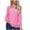 Pink, variant on Oalirro Woemns Going out Sweaters Crew Neck Long Sleeve Elegant Sloid Sweater