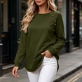 thumbnail image 2 of Horkkom Crewneck Sweatshirts Women Long Sleeve Solid Color Pullover Sweatshirts Casual Loose Sweat Shirts S, 2 of 8