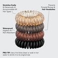 thumbnail image 4 of Kitsch Spiral Hair Ties, Coiled Hair Ties, 4 Pcs, Brunette, 4 of 14