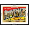 thumbnail image 5 of Art.com Greetings from Phoenix, Arizona Art Print, Black Frame Wall Art, 29" x 21", 5 of 5