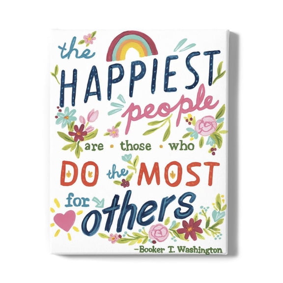 Booker T Washington Quote I Wrapped Canvas -June Erica Vess Designs,