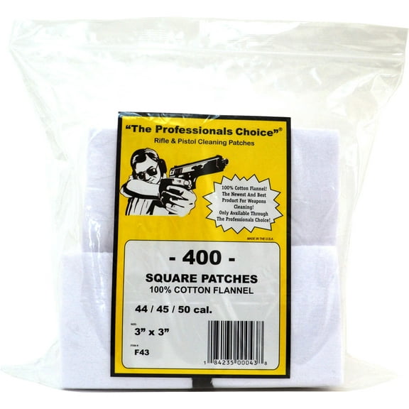 The Professionals Choice Square Flannel Cleaning Patches 44/45/50 Cal 400 pack