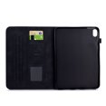 thumbnail image 4 of Embossed Folio Flip Smart Case Cover for iPad 10th Gen 10.9" 2022, Premium PU Leather Kickstand Card Slots Magnetic Auto Sleep / Wake with Pen Slot Case for iPad 10th Gen 10.9" 2022, Black, 4 of 5