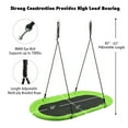 thumbnail image 2 of Gymax 60'' Saucer Tree Swing Surf Outdoor Adjustable Kids Giant Oval Platform Swing Set Green, 2 of 10