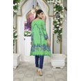 thumbnail image 6 of IshDeena Indian Kurta Set for Women - Linen Fabric 2-Piece, Casual & Festive, Printed Pakistani Style, M-3XL Plus Size (2X-Large/Malachite), 6 of 6