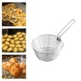 thumbnail image 1 of Cesta de frito de acero inoxidable malla Mesh de chips francés Freing Presentación de alimentos Camilla de vajilla multifuncional para albóndigas S, 1 of 8