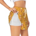 thumbnail image 1 of Balery Cute Popcorn Pantalones cortos deportivos para mujer con forro y dos bolsillos, elásticos, para entrenamiento, gimnasio, yoga-XX-Large, 1 of 7