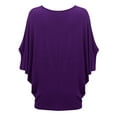 thumbnail image 2 of Made by Johnny Women's Scoop Neck Half Sleeve Batwing Dolman Top XXL DARK_PURPLE, 2 of 6