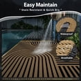 thumbnail image 4 of VUNATE Outdoor Rug with LED Strip Lights 8'x10' Waterproof Reversible Patio Rug Plastic Straw Lightweight Indoor Outdoor Rug for RV Camping Deck Balcony Boho Porch Decor Black and Brown, 4 of 8