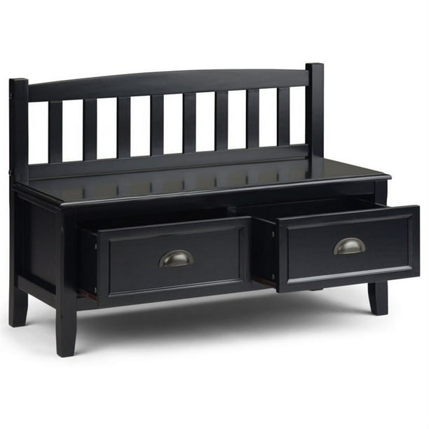 Burlington Wood 42 inch Wide Transitional Entryway Bench with