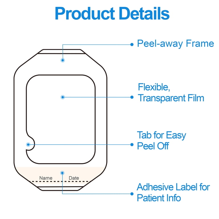 LotFancy Transparent Film Dressing, 4x4.75 inch, 15 Count photo 5
