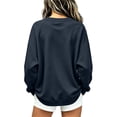 thumbnail image 4 of TQWQT Game Day Sweatshirt Women Game Day Shirt Ladies Long Sleeve Pullover Crewneck Raglan Graphic Tee Football Season Outfit Gameday Apparel Casual Streetwear Oversized Top Black L, 4 of 4