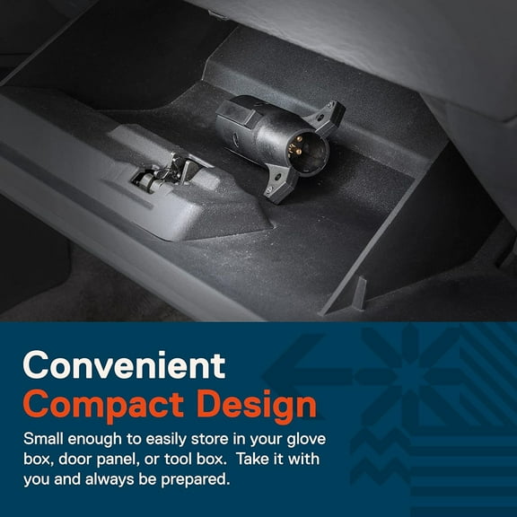 Zyutaosan 7-Way Blade To 6-Way Round Trailer Adapter Wiring Plug For Rv Tow Truck Lights