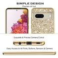 thumbnail image 3 of Compatible with Google Pixel 7 Case Glitter Bling Google Pixel 7 Phone Case for Women Cute Bumper Shockproof Protective Cases (Gold), 3 of 14
