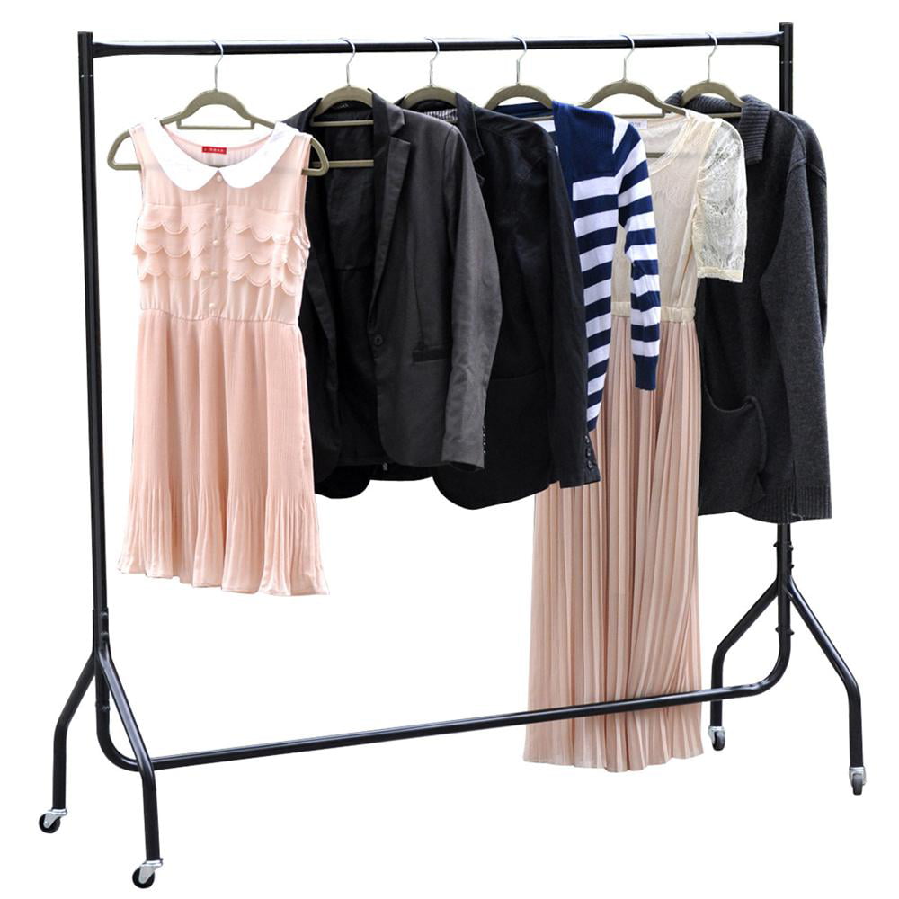6ft Heavy Duty Garment Rail Hanging Clothes Home Portable Retail Display Stand 