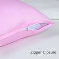 thumbnail image 4 of Unique Bargains Silky Satin Zippered Body Pillow Cover, 21" x 48", Pink, 4 of 7