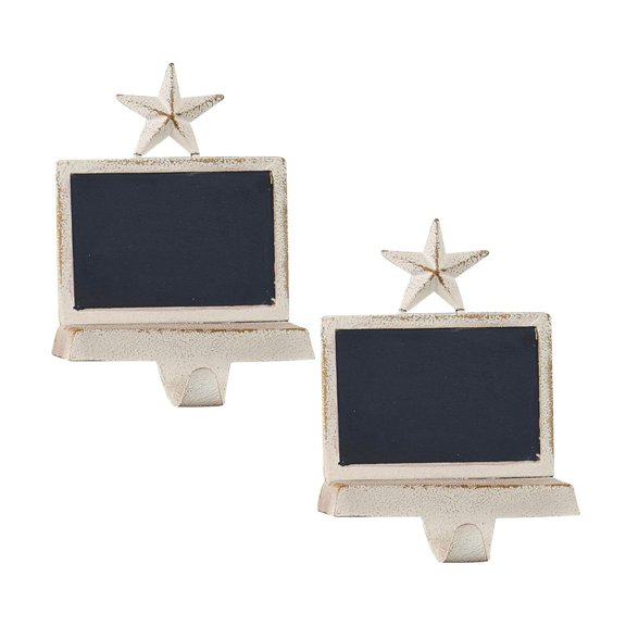 Park Designs Chalkboard Stocking Hanger White - Set of 2
