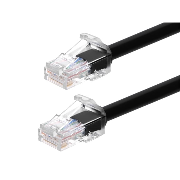 Monoprice Cat6A Component Level Patch Cable - 3 Feet - Black | UTP, 24AWG, 500MHz, Pure Bare Copper, Snagless RJ45, Ethernet Cable - Micro SlimRun Series
