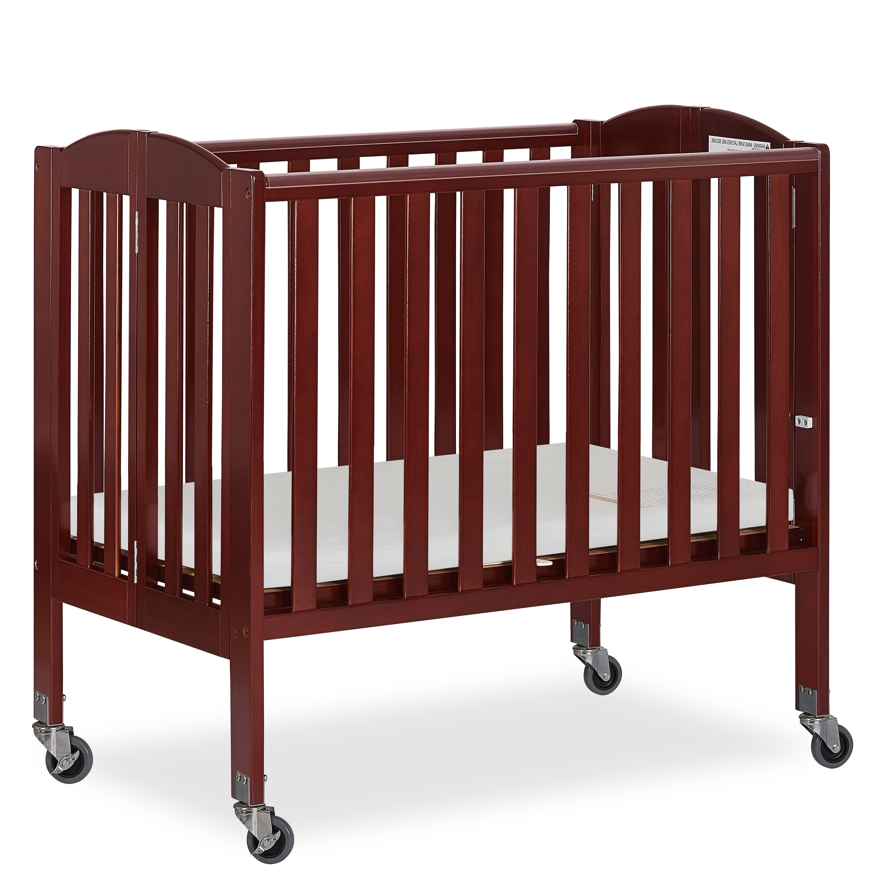 Photo 1 of Dream On Me Birch 2-in-1 Folding Portable Mini Crib, Cherry