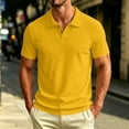 thumbnail image 2 of SEROYE Men's Knit Golf Polos Shirts Solid Short Sleeve Pullover Casual Turndown Collar Lightweight Breathable Tops (XL, Yellow), 2 of 4