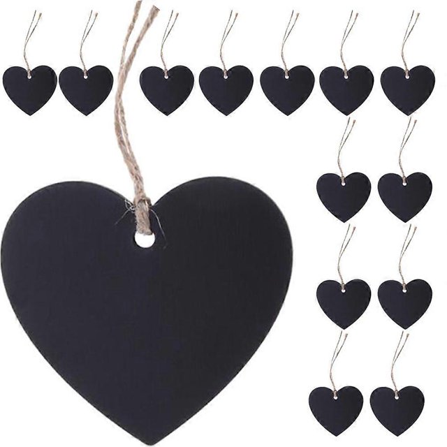 40pcs Unfinished Blank Wooden Heart Shape Label Price Display Tags DIY Price Wooden Label