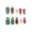 C, variant on Short Christmas Press on Nails 24Pcs, Red Solid Candy Stripe Snowflake Square Spooky Fake Nails Set, Reusable False Nails for Holiday Party Daily Wear Women Girls, Christmas Nail Art