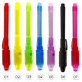 thumbnail image 3 of Magic Purple 2 In 1 UV Graffiti Black Light Combo Creative Stationery Invisible Ink Pen Marker pen Highlighter Office black, 3 of 5